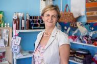 Woman smiling in shop