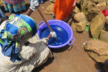 Women receive vocational training to make soap