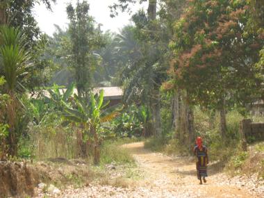 Woman walking in Nigeria 