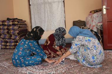 three women in circle