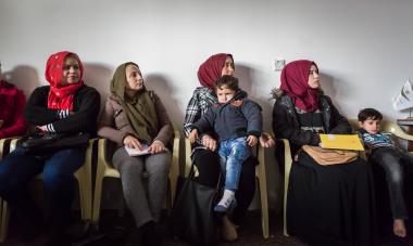 Women sitting in a waiting room