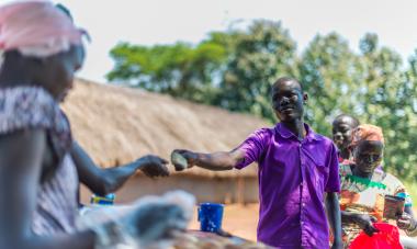 Bartering at a local market