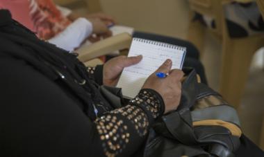 woman using a tablet