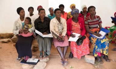 group of women in class