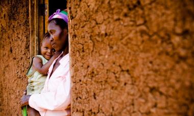 woman holding a baby girl