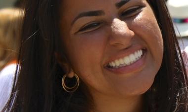 close up of woman smiling 