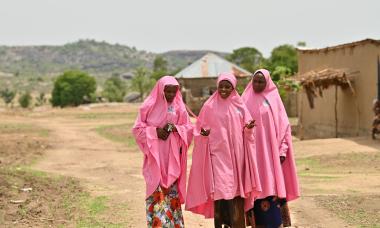 Hadiza with other members of her Change Agent group. Photo: Women for Women International  