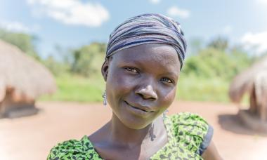 close up of woman looking at camera